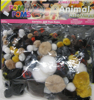 Jumbo Animal Pom Pom Assortment