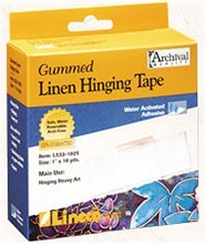 Lineco Gummed Linen Hinging Tape 1.5 x 300' L533-1520