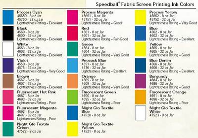 Speedball : Fluorescent Fabric Screen Printing Ink : 8oz : Hot