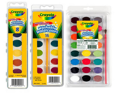  Crayola Washable Watercolor Paints, 8 Primary Colors (Pack of 4)