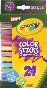 Woodless Colored Pencils, 24ct Color Sticks, Crayola.com