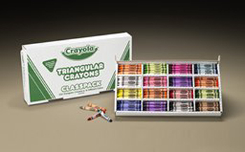 CRAYOLA® CLASSPACK® TRIANGULAR CRAYONS, 256 PACK - Multi access office