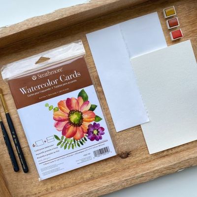 100 Sheet Blank Watercolor Cards with Envelopes, 140 LB / 300 GSM Heav –  WoodArtSupply