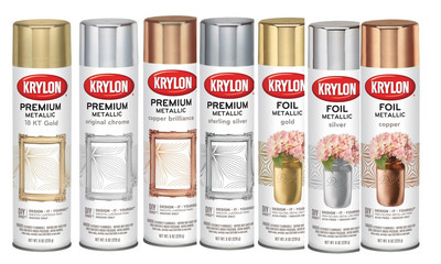 Krylon Premium Metallic Spray Paint 8oz-18 Karat Gold